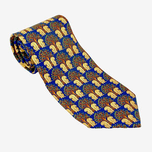 Paul Fredrick Mens‎ Lion Print Italian Silk Necktie Tie Bold Regal Made in USA